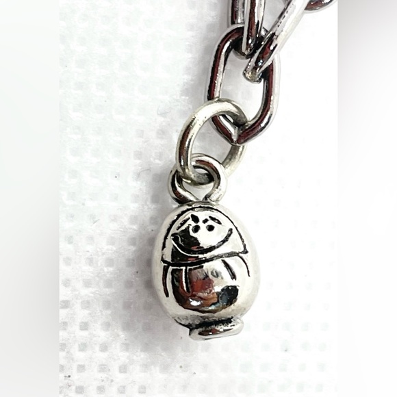 Adorable Charm Bracelet w Tiny Figures: cat, frog, person, moon, & beads! - Picture 5 of 12